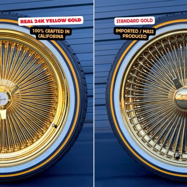Pure 24k Yellow Gold Real 24k gold wire wheels
