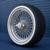 20x8" Wire Wheels 96 Spokes Cross Laced + Custom True Whitewall 245/40R20 Tires