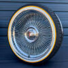 22x9" wire wheels direct bolt-on with floating cap