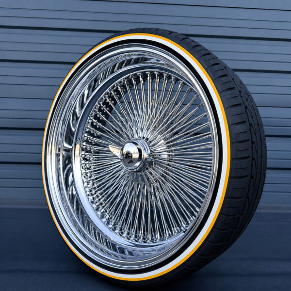 24x10" wire wheels reverse deep dish with 255/30R24 tires package
