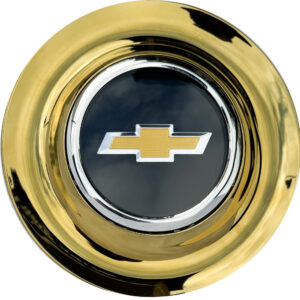 chevy-gold Chevy Floating Cap - Gold - Set of 4