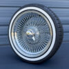 17x8-inch-wire-wheels-standard-chrome-100-spokes-with-custom-true-whitewall-tires 17x8 Chrome 100-Spoke Wire Wheels & Whitewall Tires Set