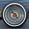 14x7-chrome-and-gold-spoke-and-chrome-lip-wire-wheel-whitewall-tire-set-red-eagle-chip 14x7 reverse with gold and chrome spoke and red eagle chip