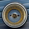 17x9-reverse-gold-lip-diamond-cut-spoke-wire-wheels-100-spoke-with-whitewall-tires 17x9 reverse wire wheels diamond cut spokes and whitewall tire