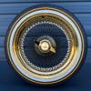 18x8-black-and-gold-wire-wheels-150-spoke-and-vogue-tire-set-white-eagle 18x8 black wire wheels gold lip and white nipple