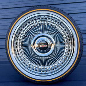 20x9-forged-wire-wheels-2-pc-with-floating-cap-vogue-tire-set 20x9 forged chrome wire wheels 2-piece design for cadillac