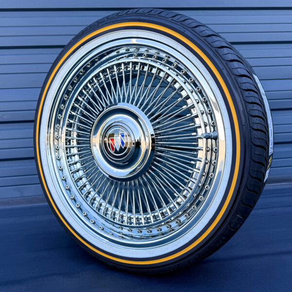 20x9 bolt-on wire wheels and vogue tire set